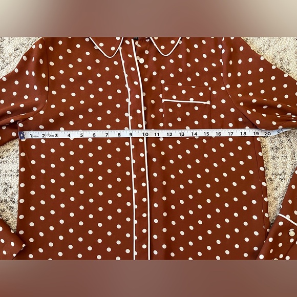 Halogen Polka Dot Dressy Blouse - Picture 7 of 9